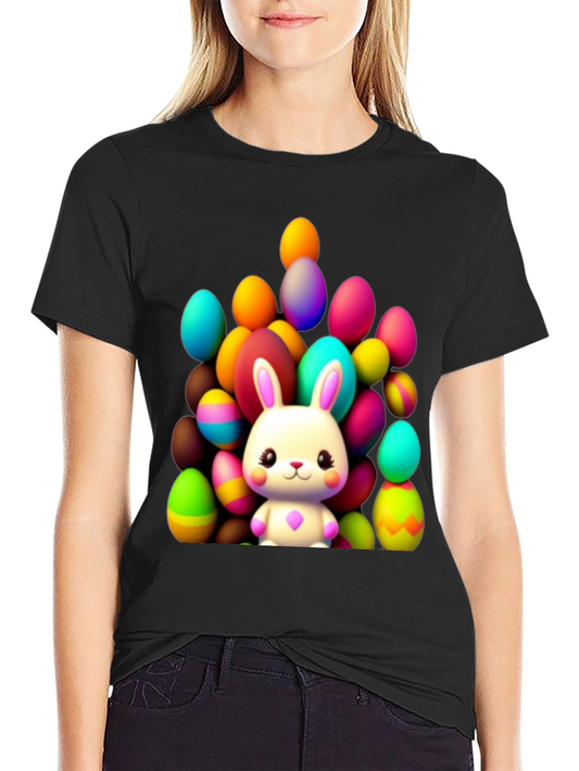 Easter Bunny & Eggs Graphic T-Shirt