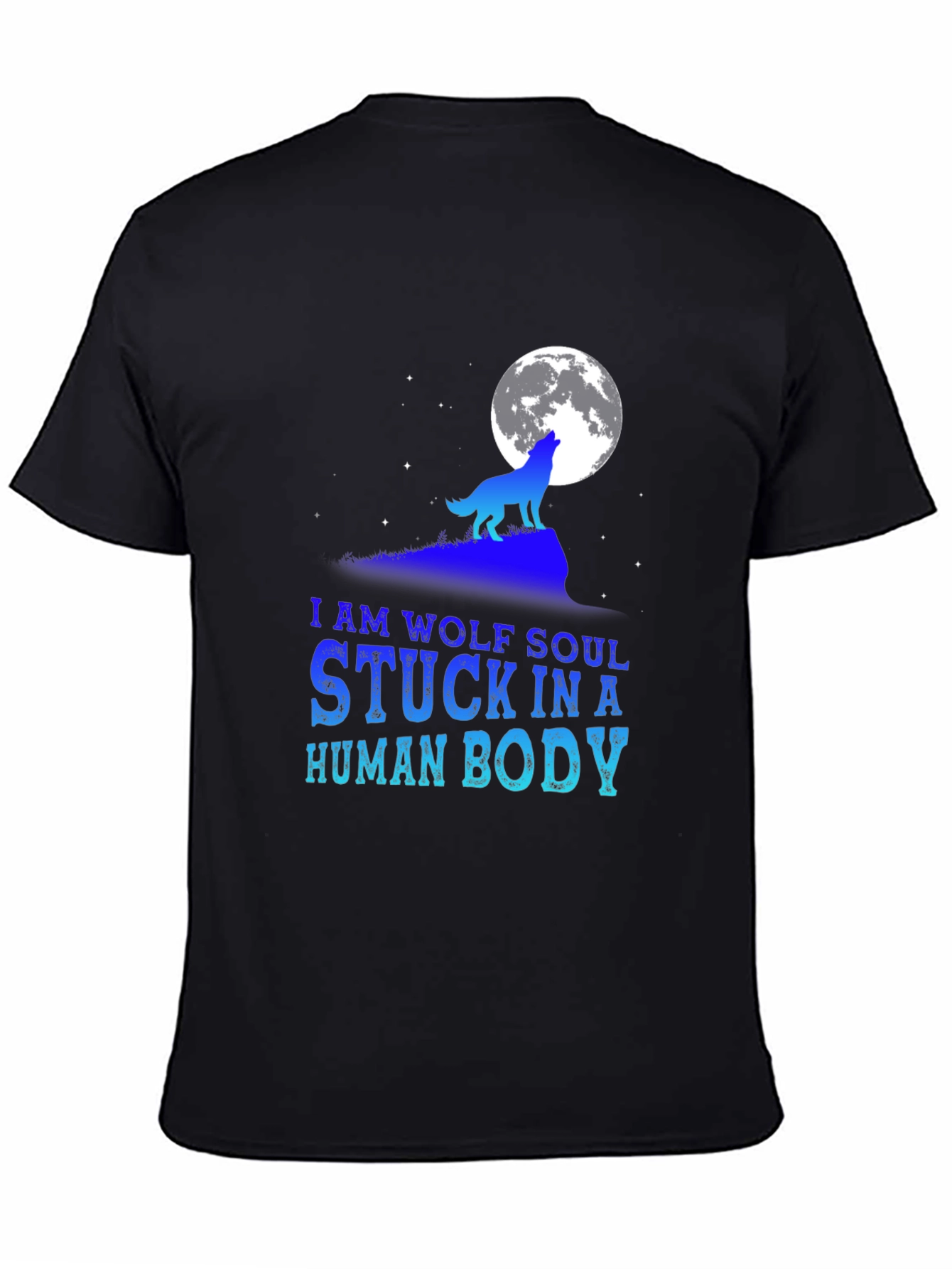 Wolf Soul Human Body Graphic T-Shirt