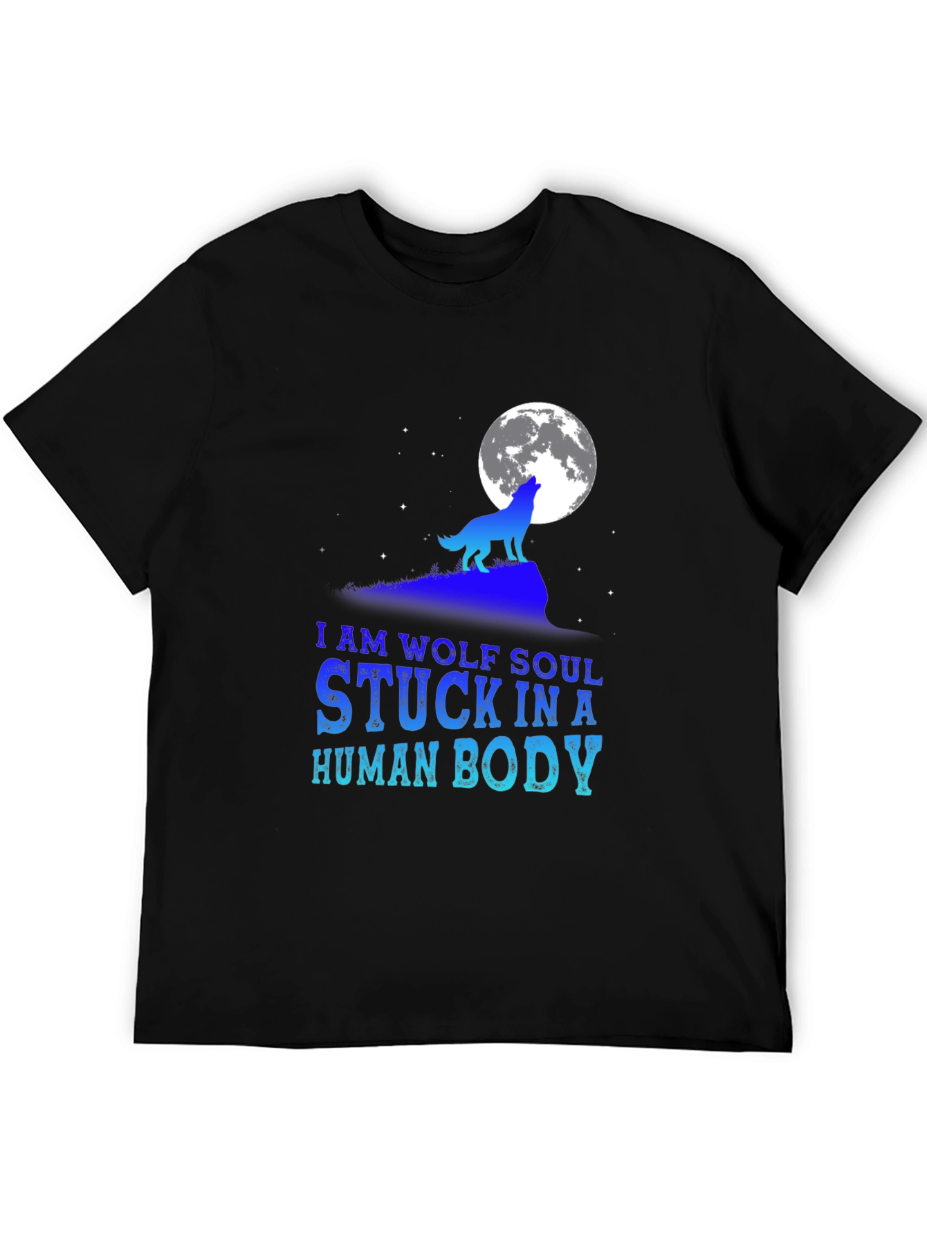 Wolf Soul Human Body Graphic T-Shirt