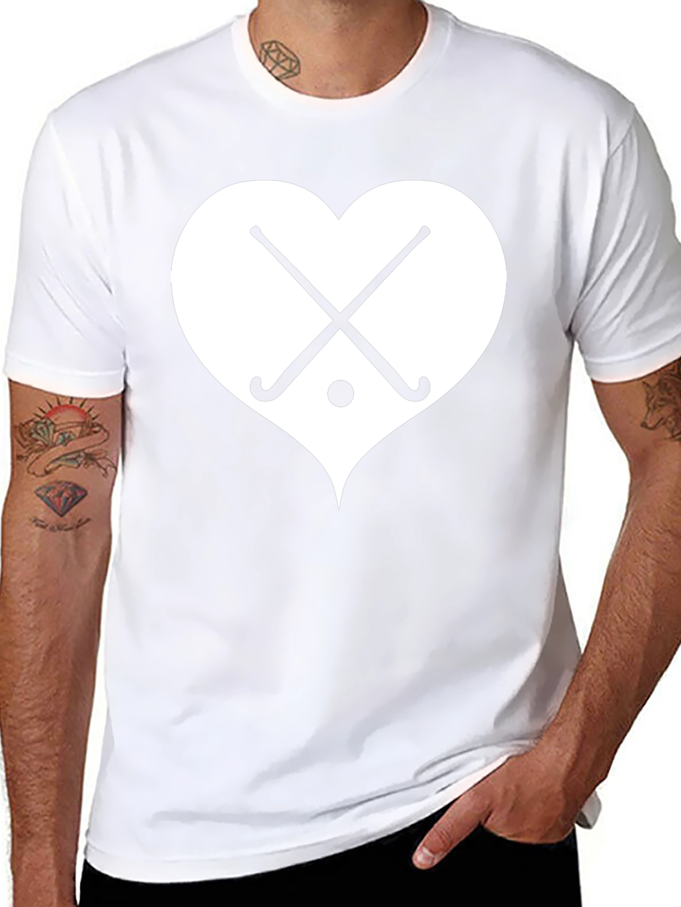 Hockey Heart T-Shirt - Black