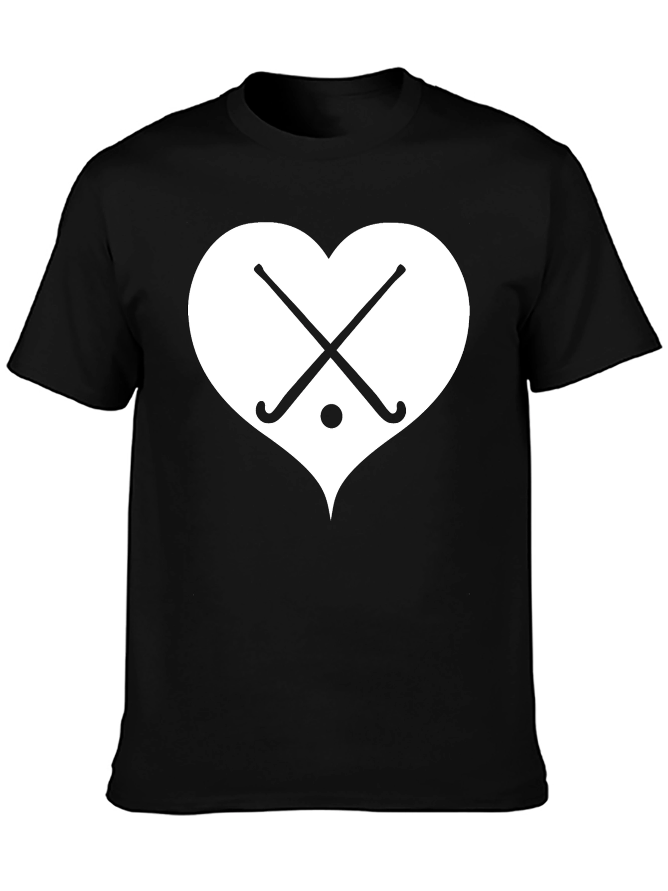 Hockey Heart T-Shirt - Black