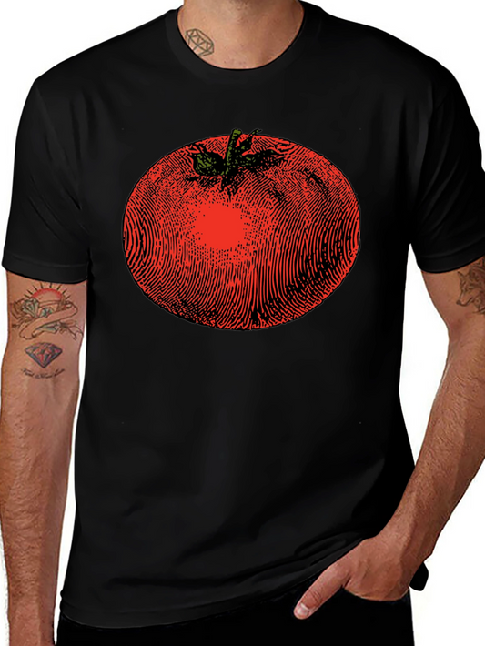 Tomato Graphic Print Black T-Shirt