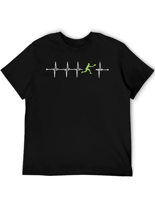 Tennis Heartbeat T-Shirt - Sporty Graphic Tee