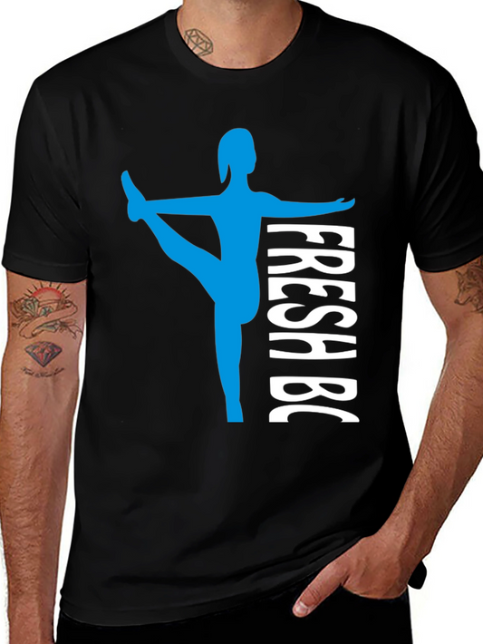 Fresh BC Yoga Pose Black Graphic T-Shirt