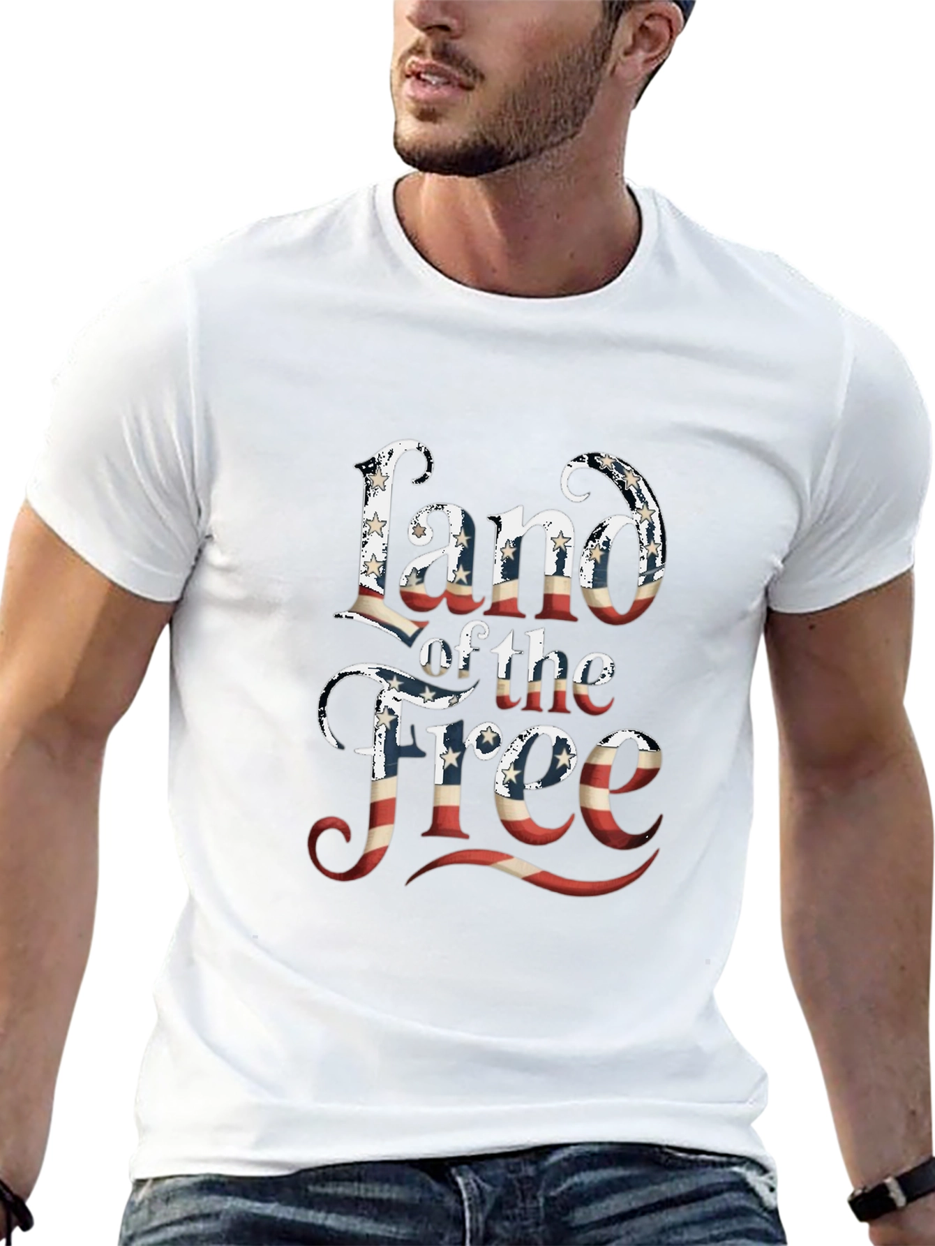 Patriotic Land of the Free Graphic Tee