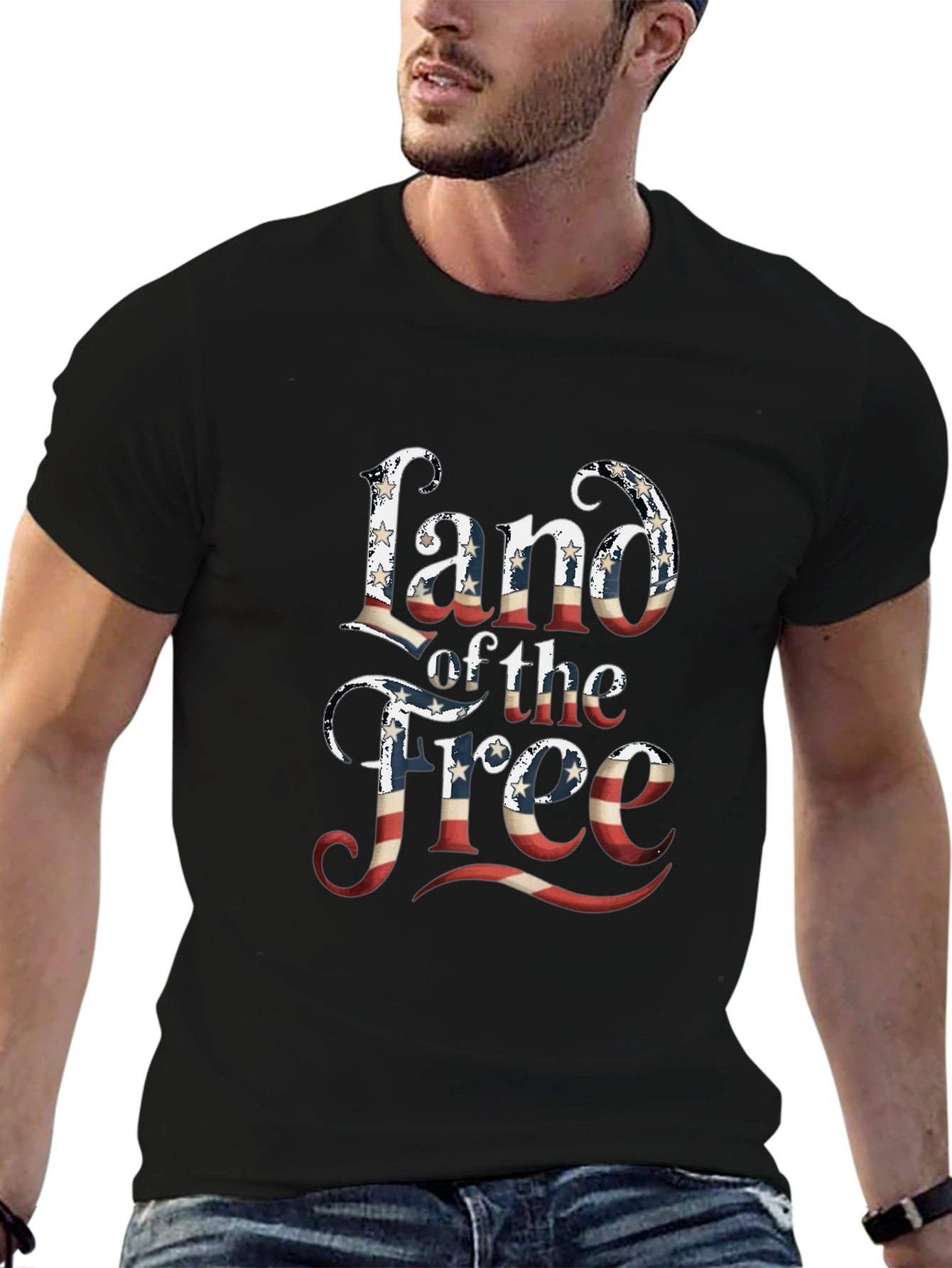Patriotic Land of the Free Graphic Tee