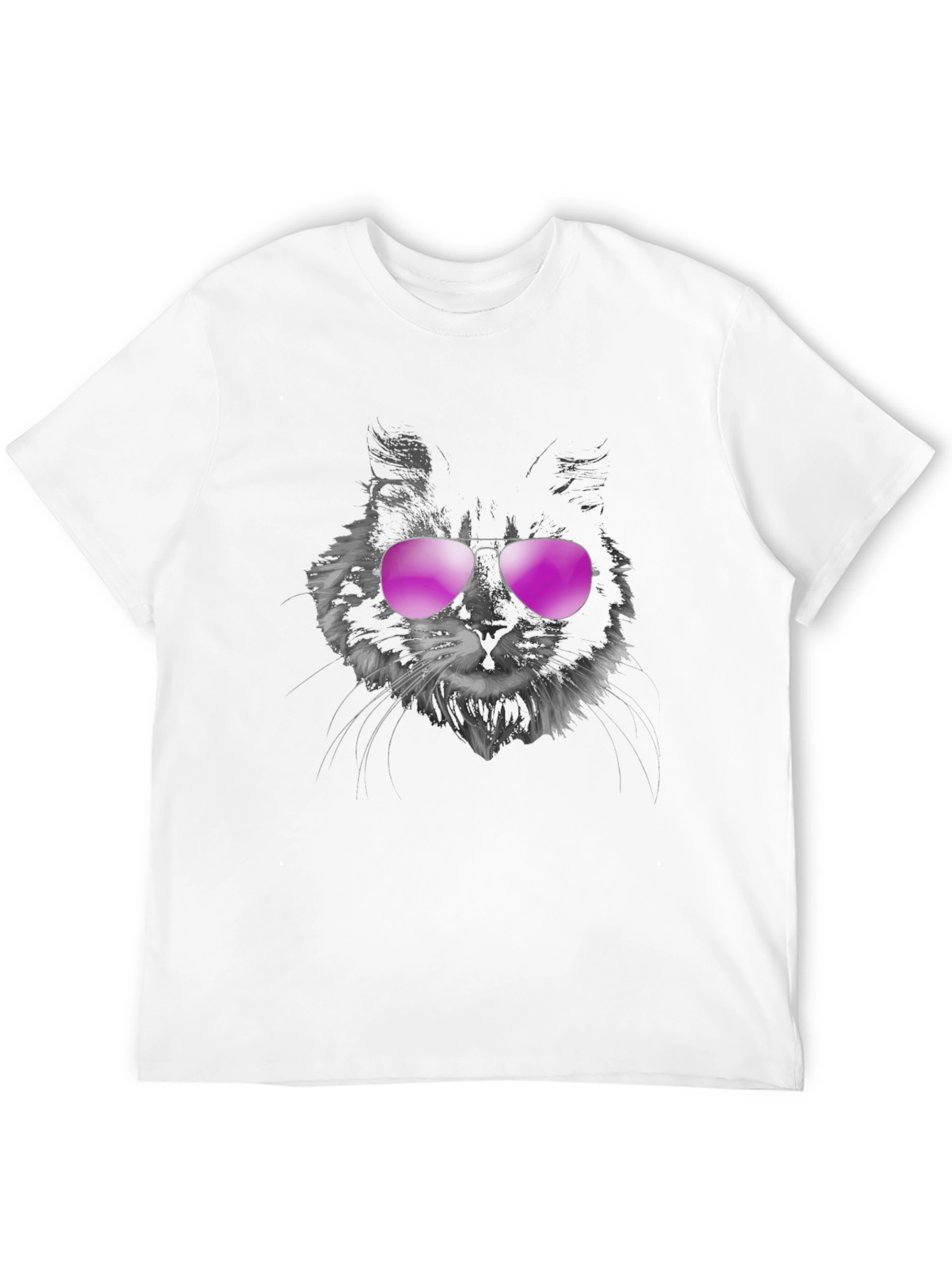 Cool Cat Tee: Aviator Sunglasses Graphic T-Shirt