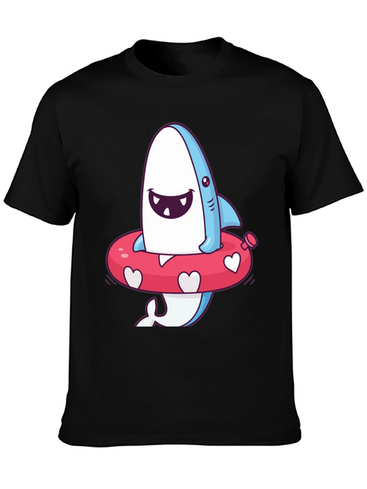 Cartoon Shark T-Shirt - Fun Summer Style