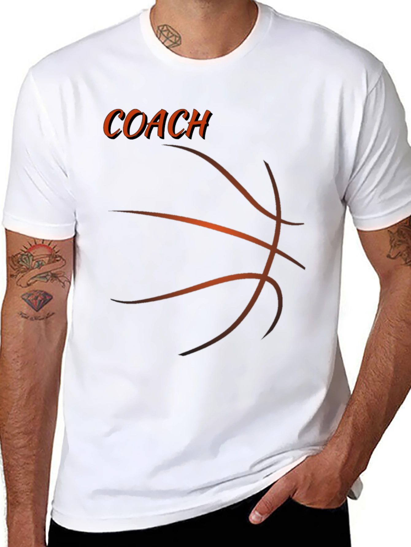 Coach Basketball Graphic T-Shirt
