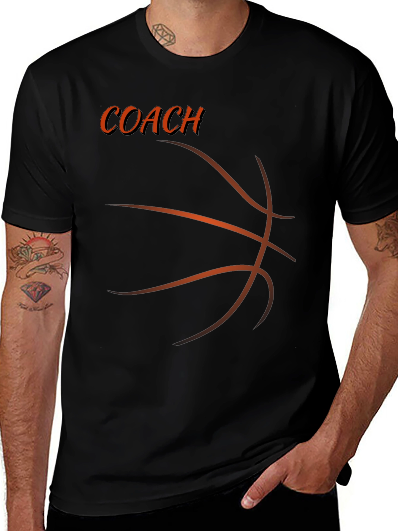 Coach Basketball Graphic T-Shirt