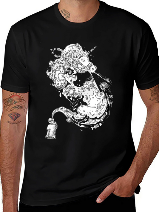 Unicorn Black Graphic Tee