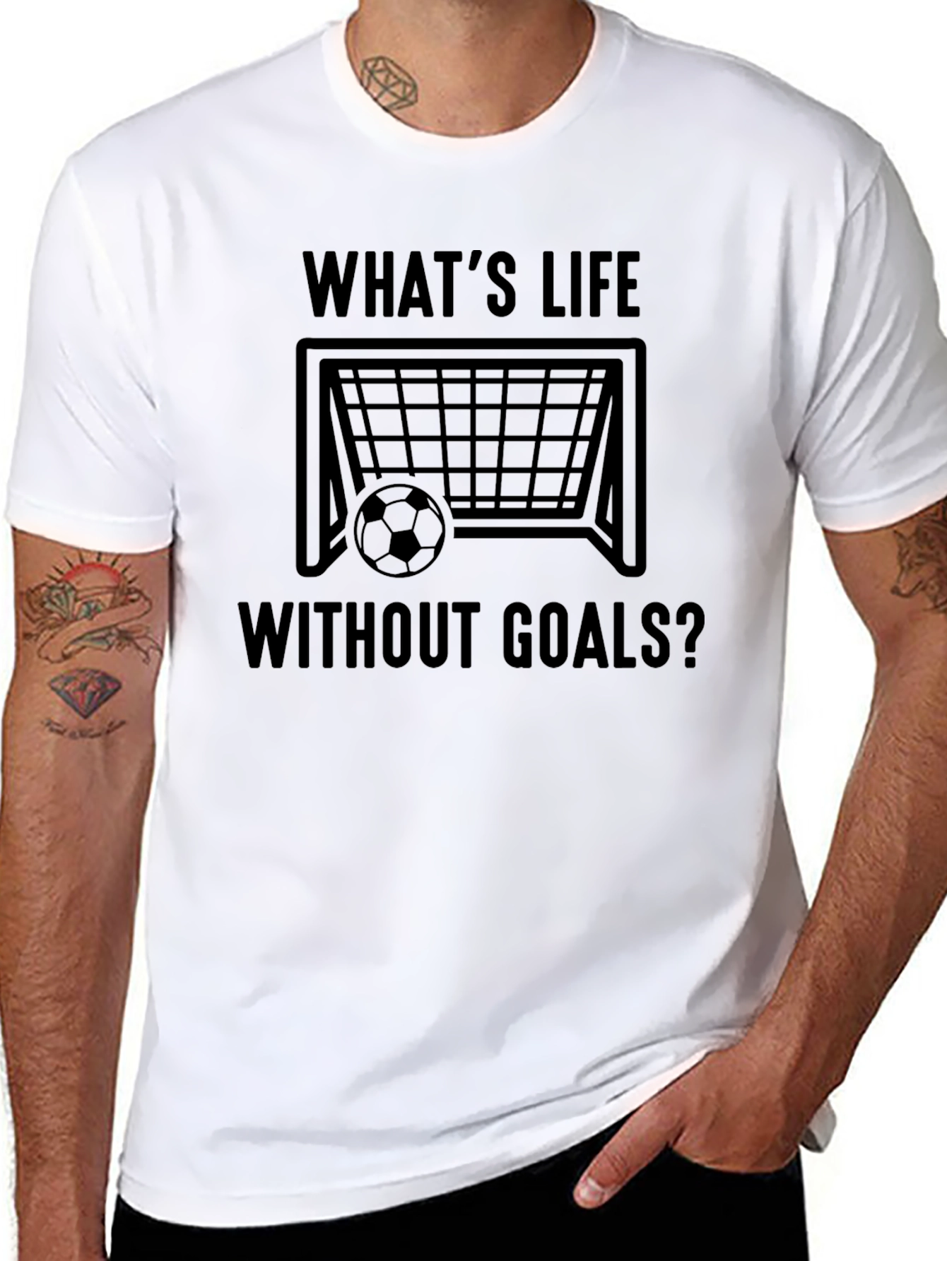 Whats Life Without Goals T-Shirt - Soccer Inspired Tee