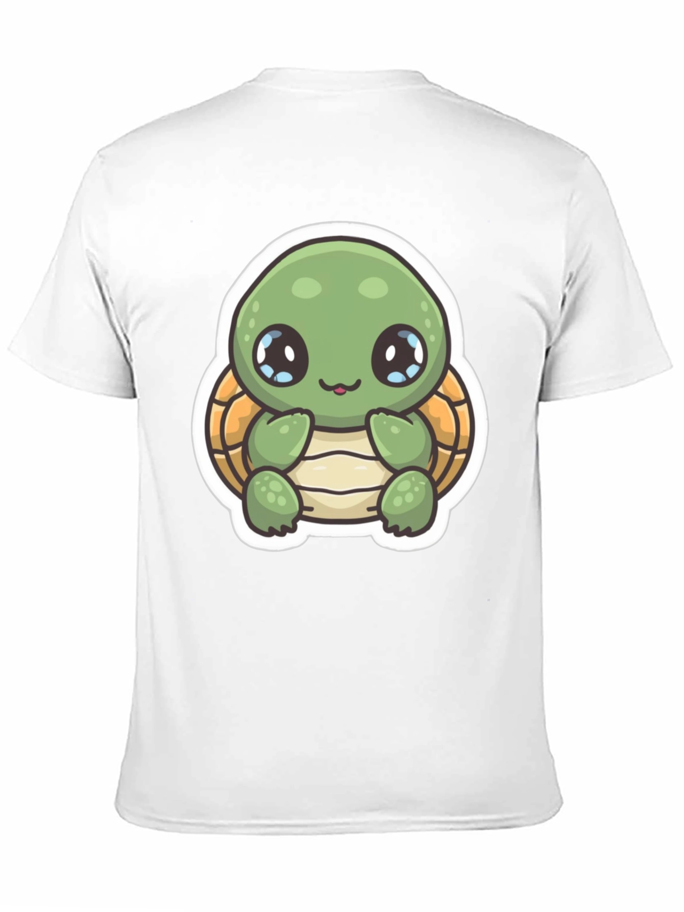 Cute Turtle Graphic T-Shirt - Black Cotton Blend