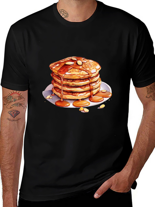 Pancake Stack Graphic Tee - Food Lovers T-Shirt