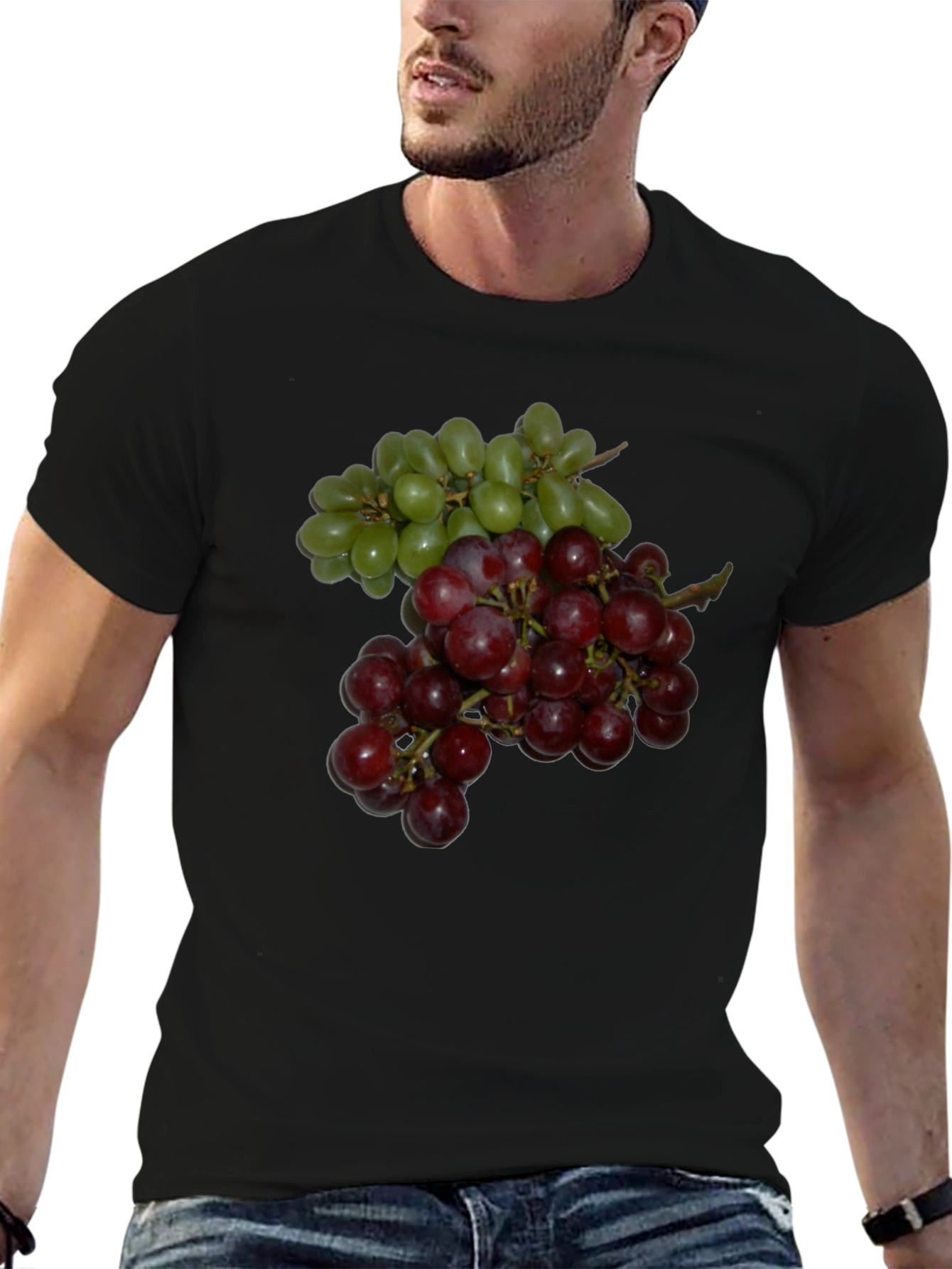 Grapes Graphic Tee - Casual Fruit Lover T-Shirt