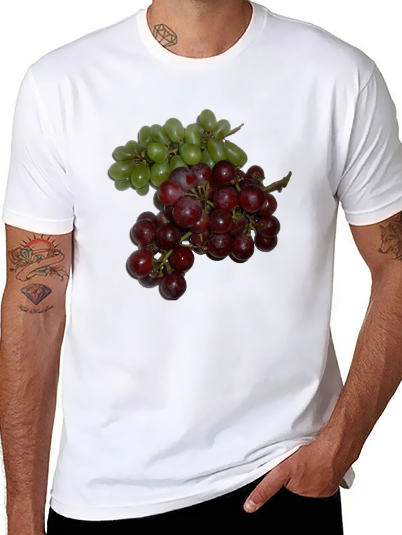 Grapes Graphic Tee - Casual Fruit Lover T-Shirt