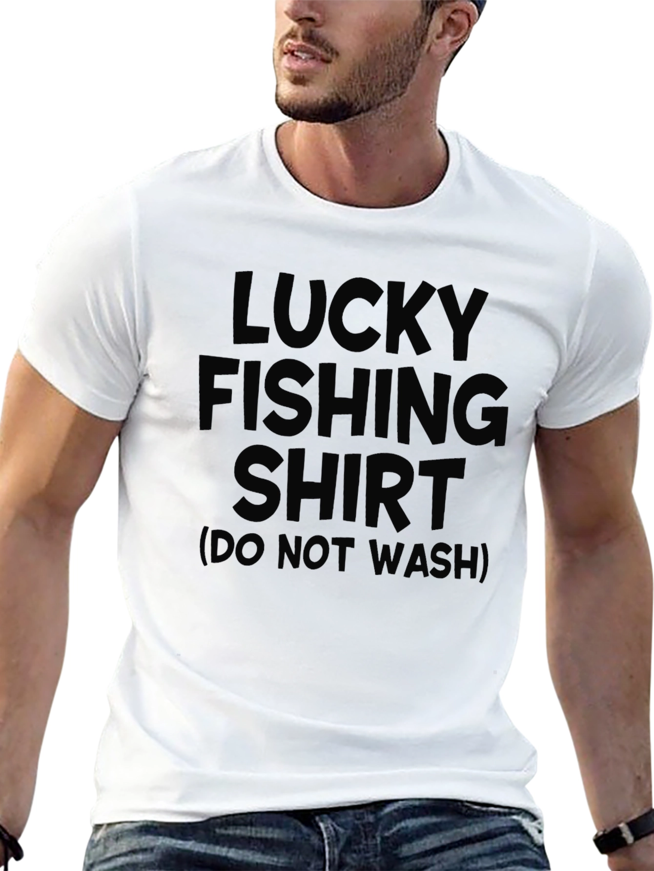 Lucky Fishing Shirt -  Humorous Mens Tee