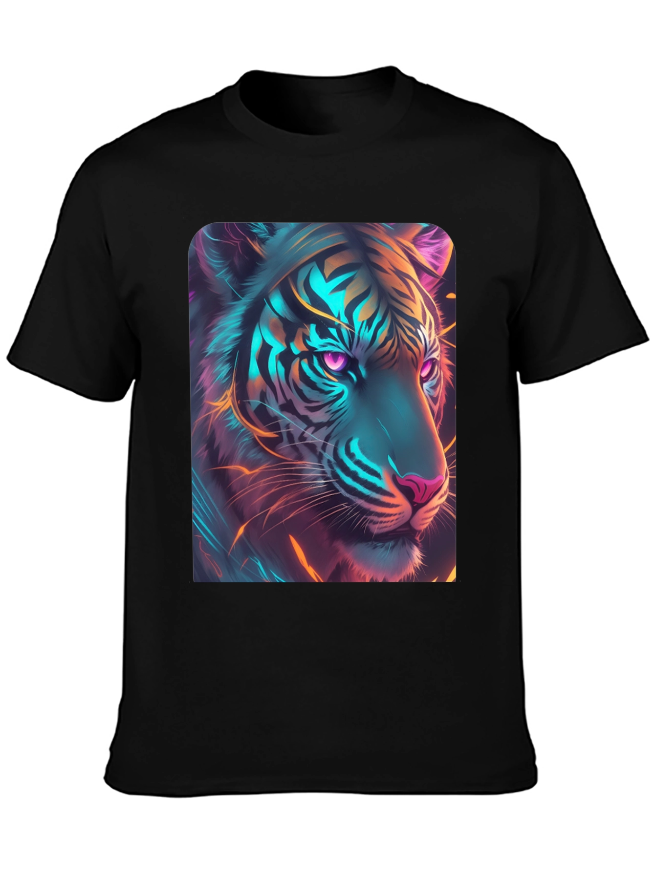 Neon Tiger Graphic T-Shirt - Cool Animal Tee