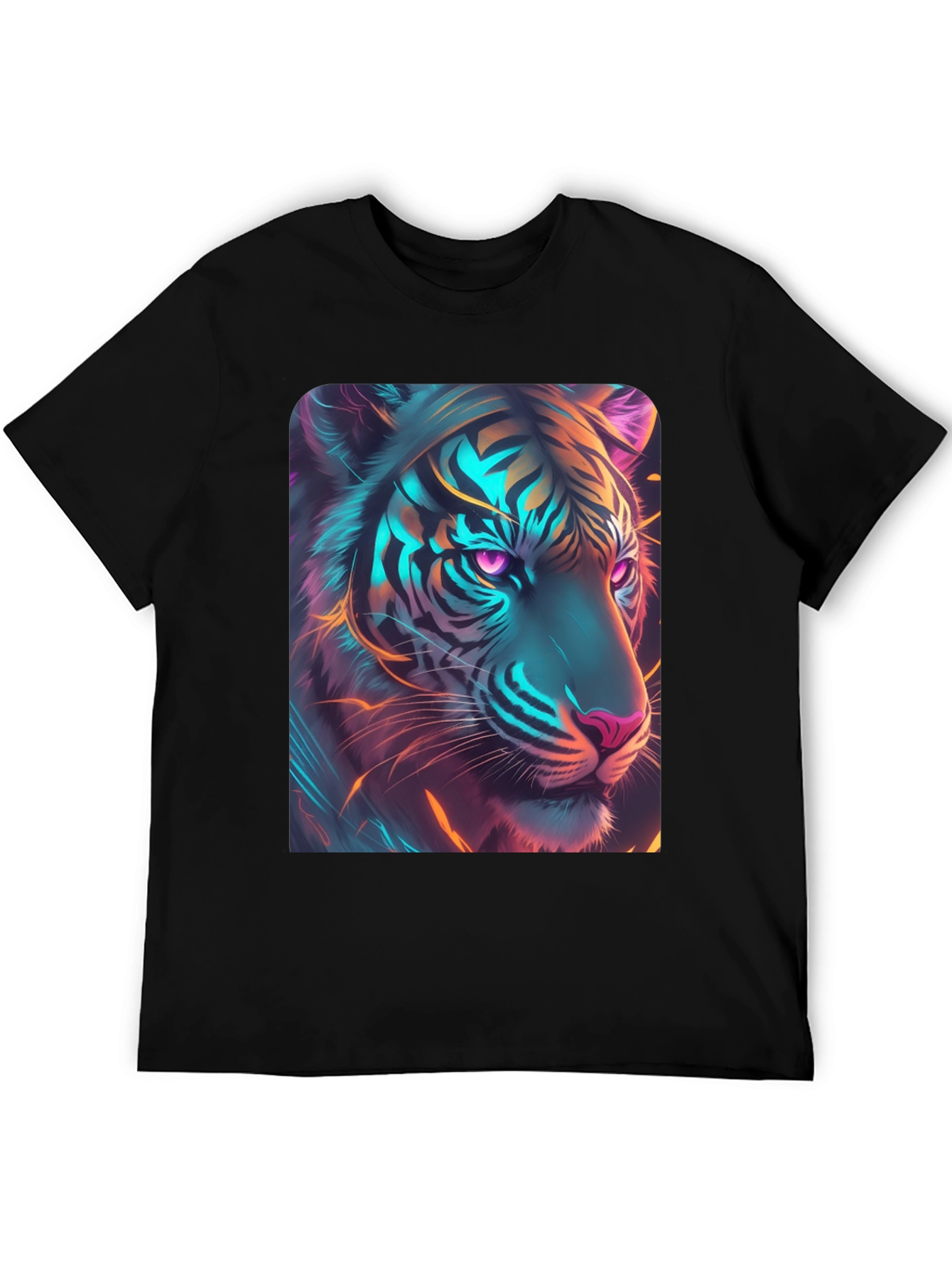 Neon Tiger Graphic T-Shirt - Cool Animal Tee