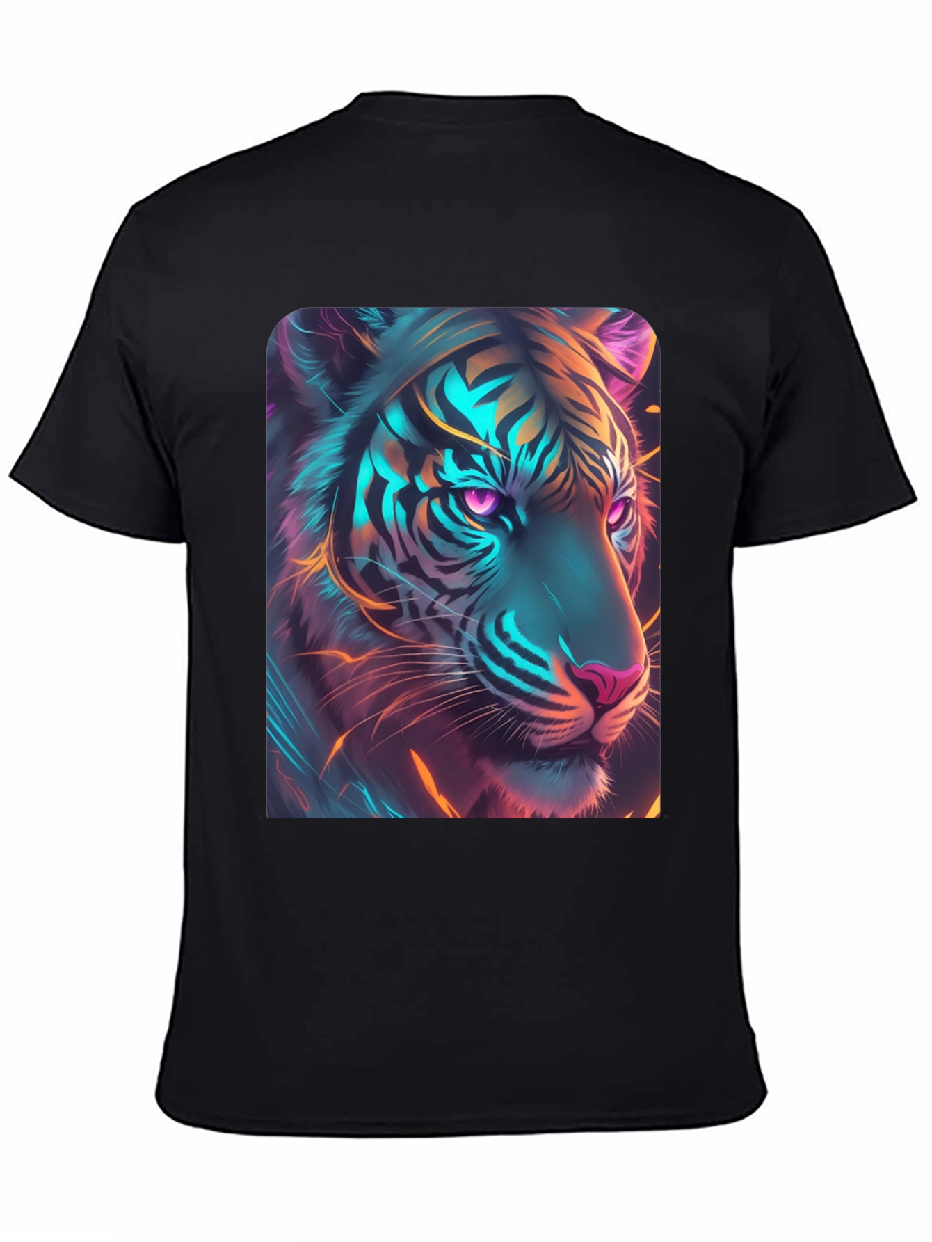 Neon Tiger Graphic T-Shirt - Cool Animal Tee