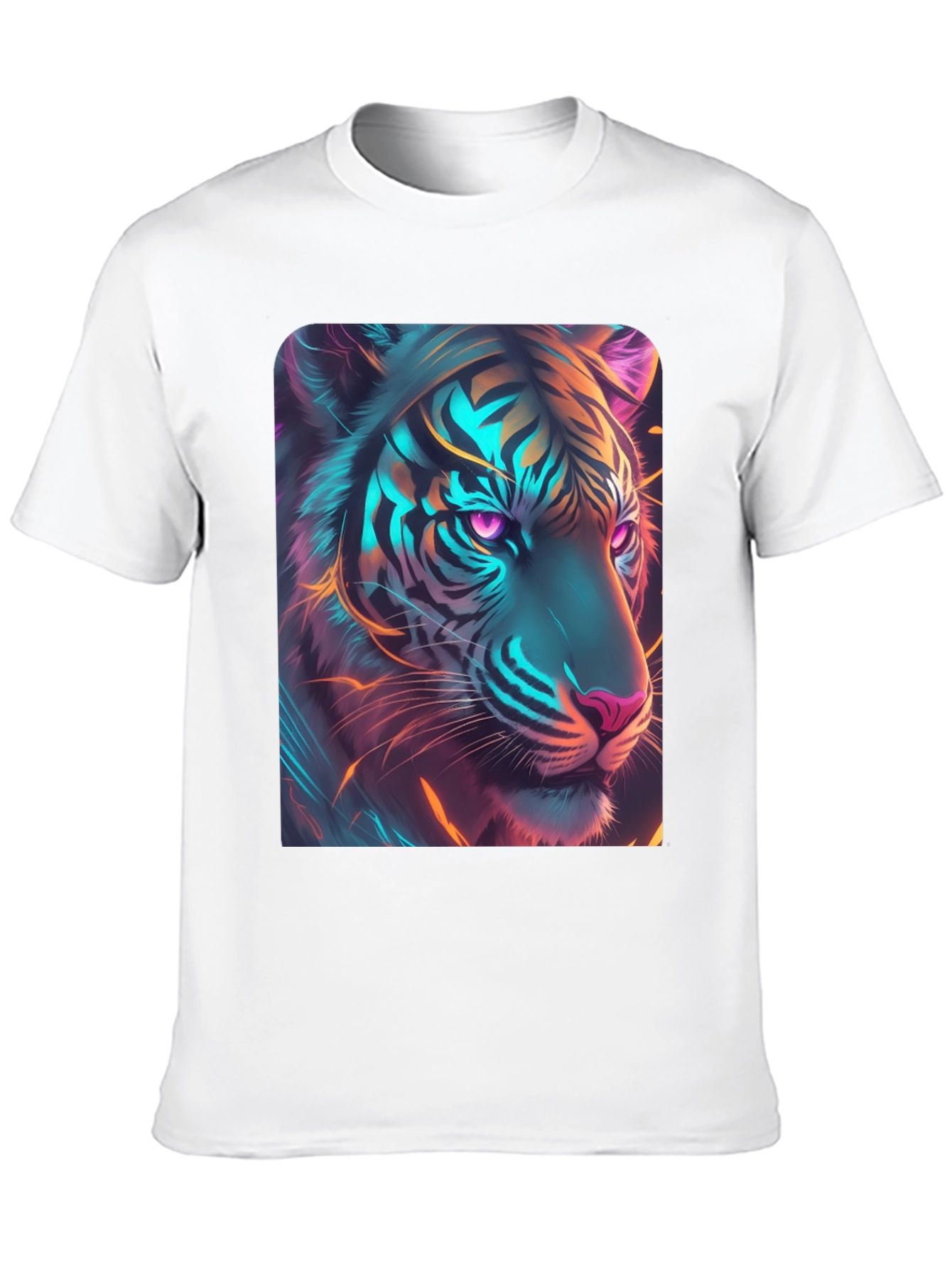 Neon Tiger Graphic T-Shirt - Cool Animal Tee
