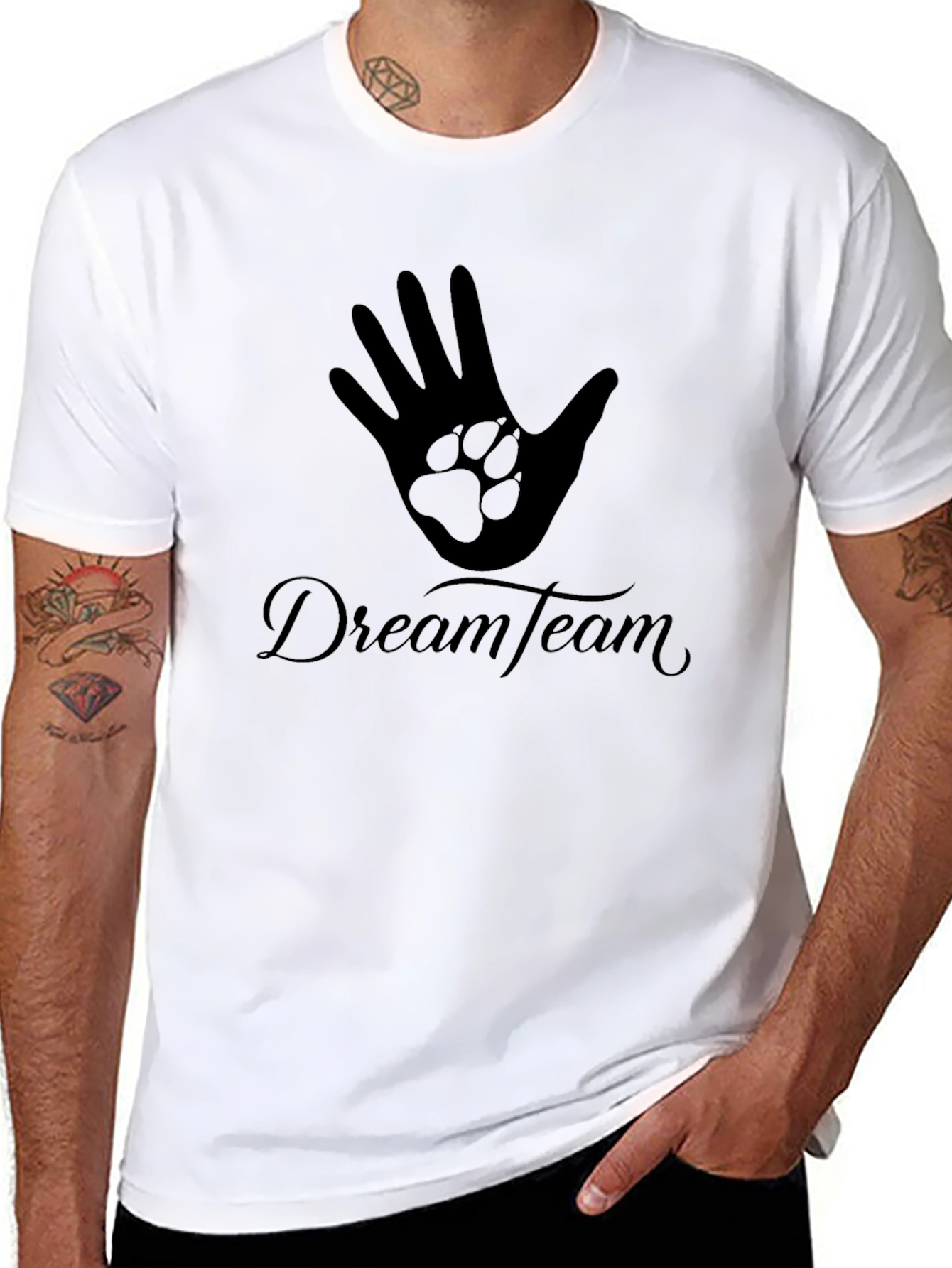 Dream Team Paw Print Hand T-Shirt
