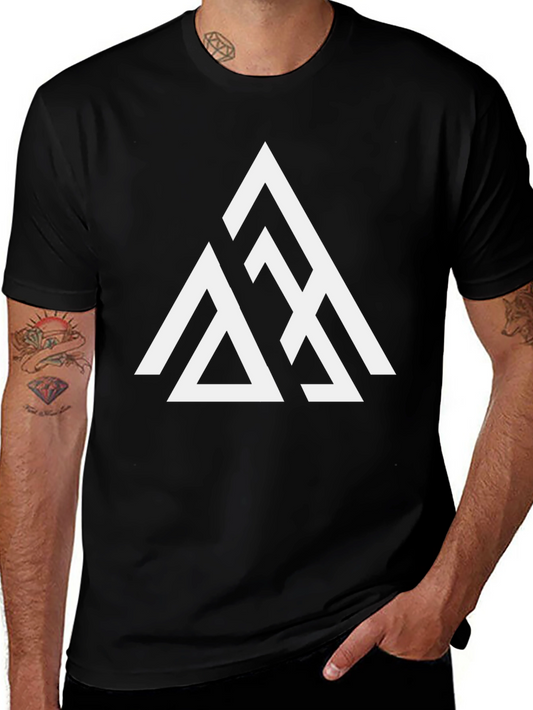 Geometric Graphic Tee - Bold Black T-Shirt
