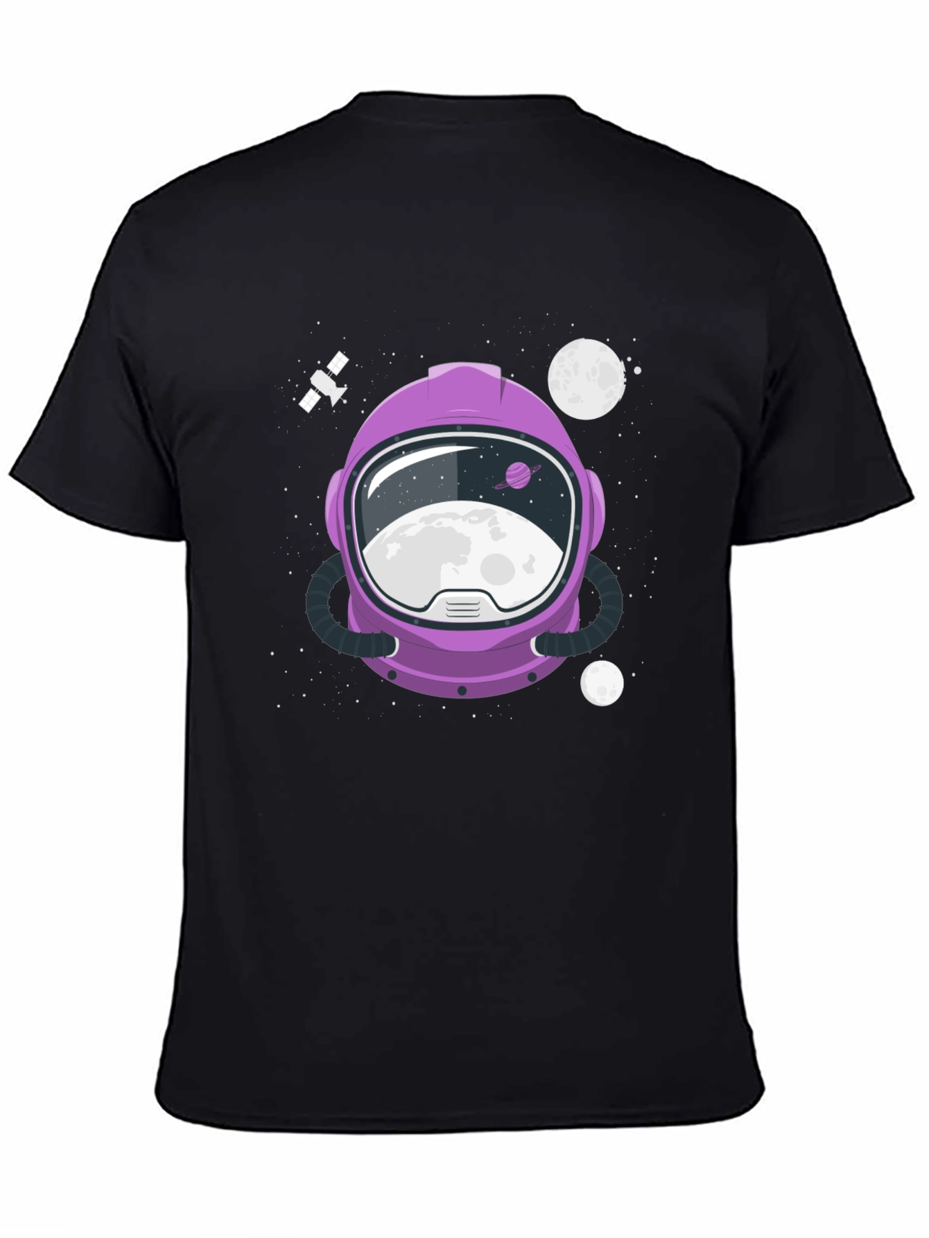 Astronaut Helmet Graphic Tee - Space Exploration Shirt