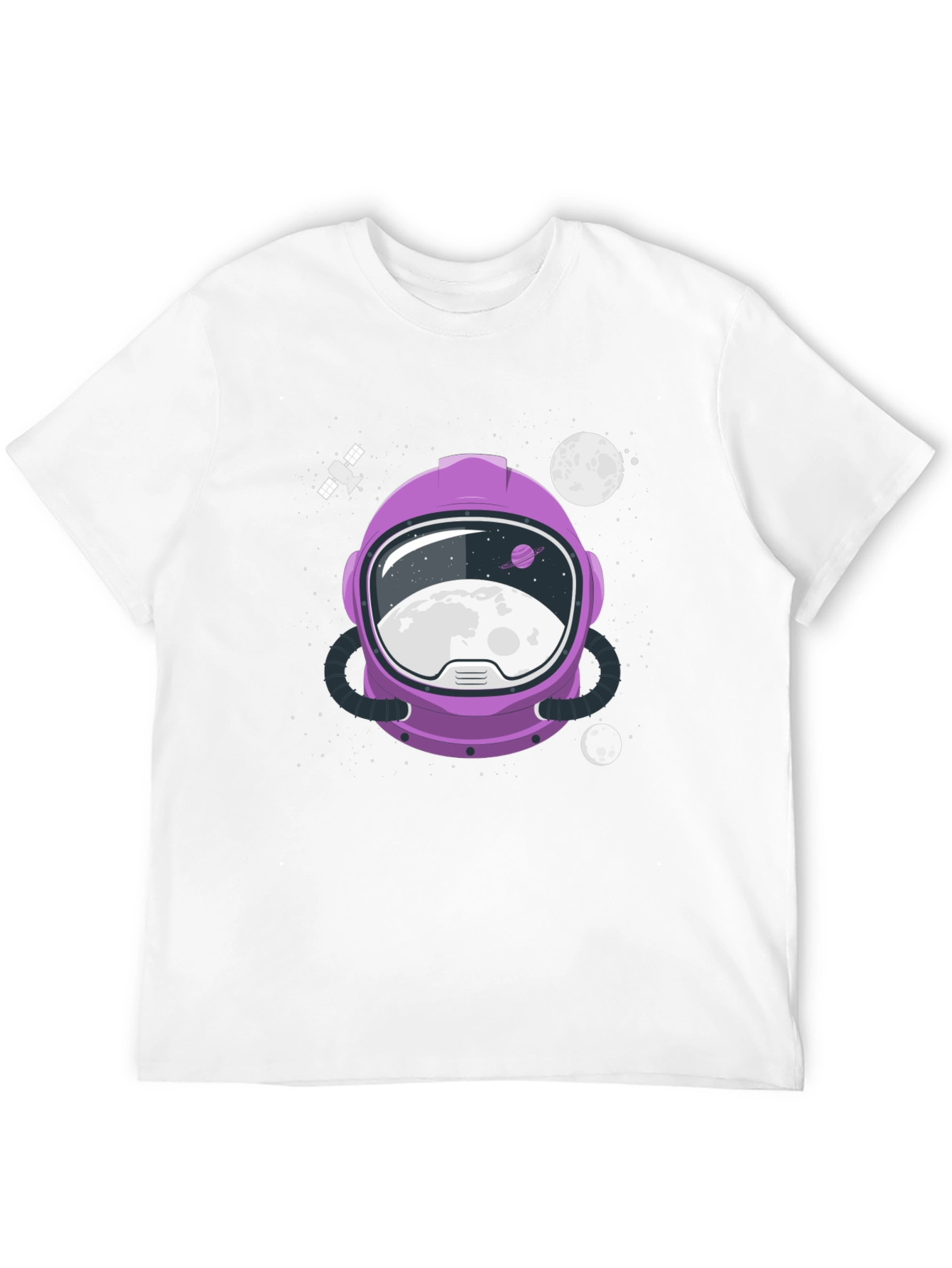 Astronaut Helmet Graphic Tee - Space Exploration Shirt