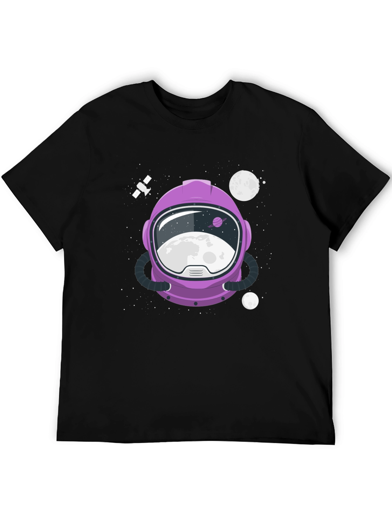Astronaut Helmet Graphic Tee - Space Exploration Shirt