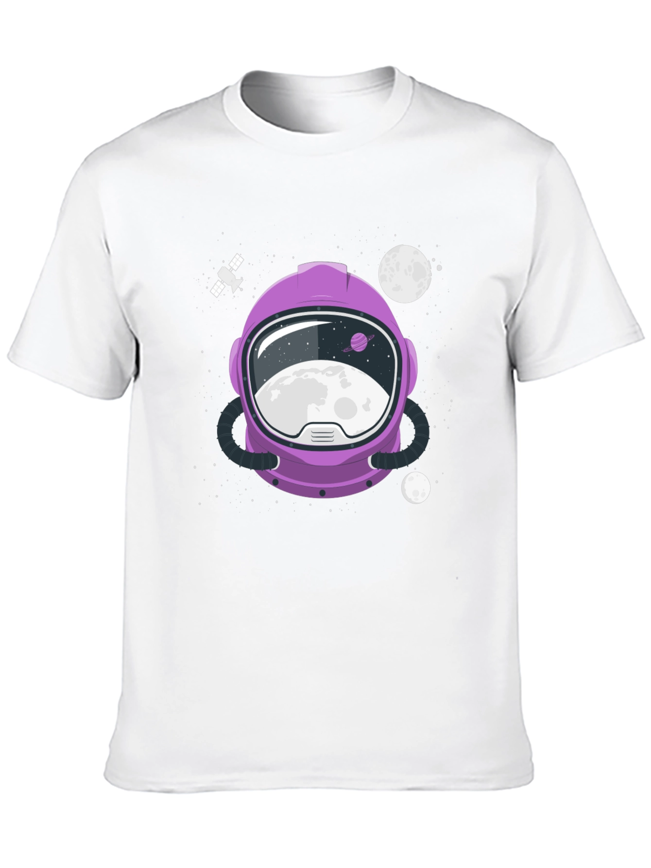 Astronaut Helmet Graphic Tee - Space Exploration Shirt