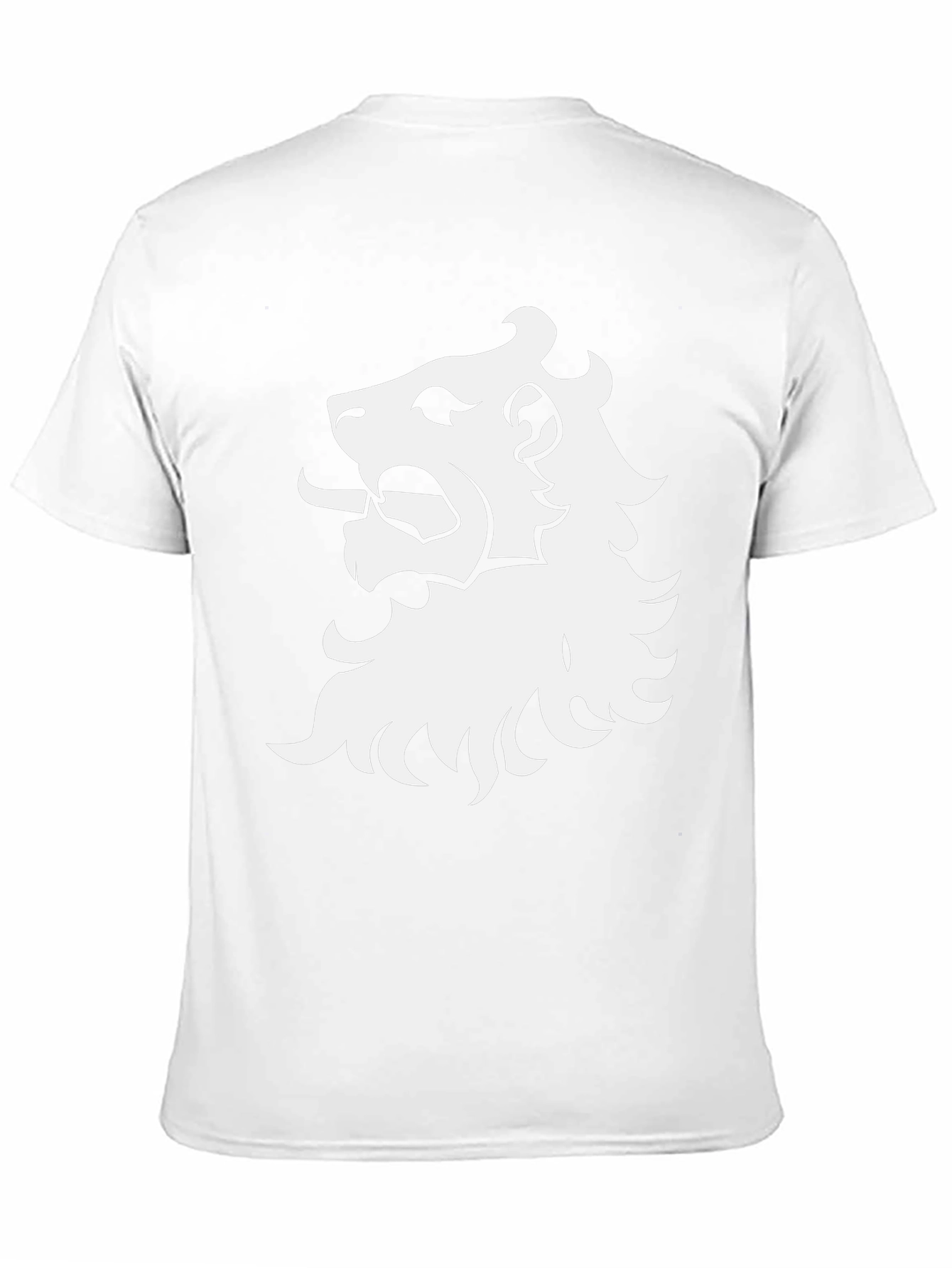 Lion Crest Graphic Tee - Black Cotton T-Shirt