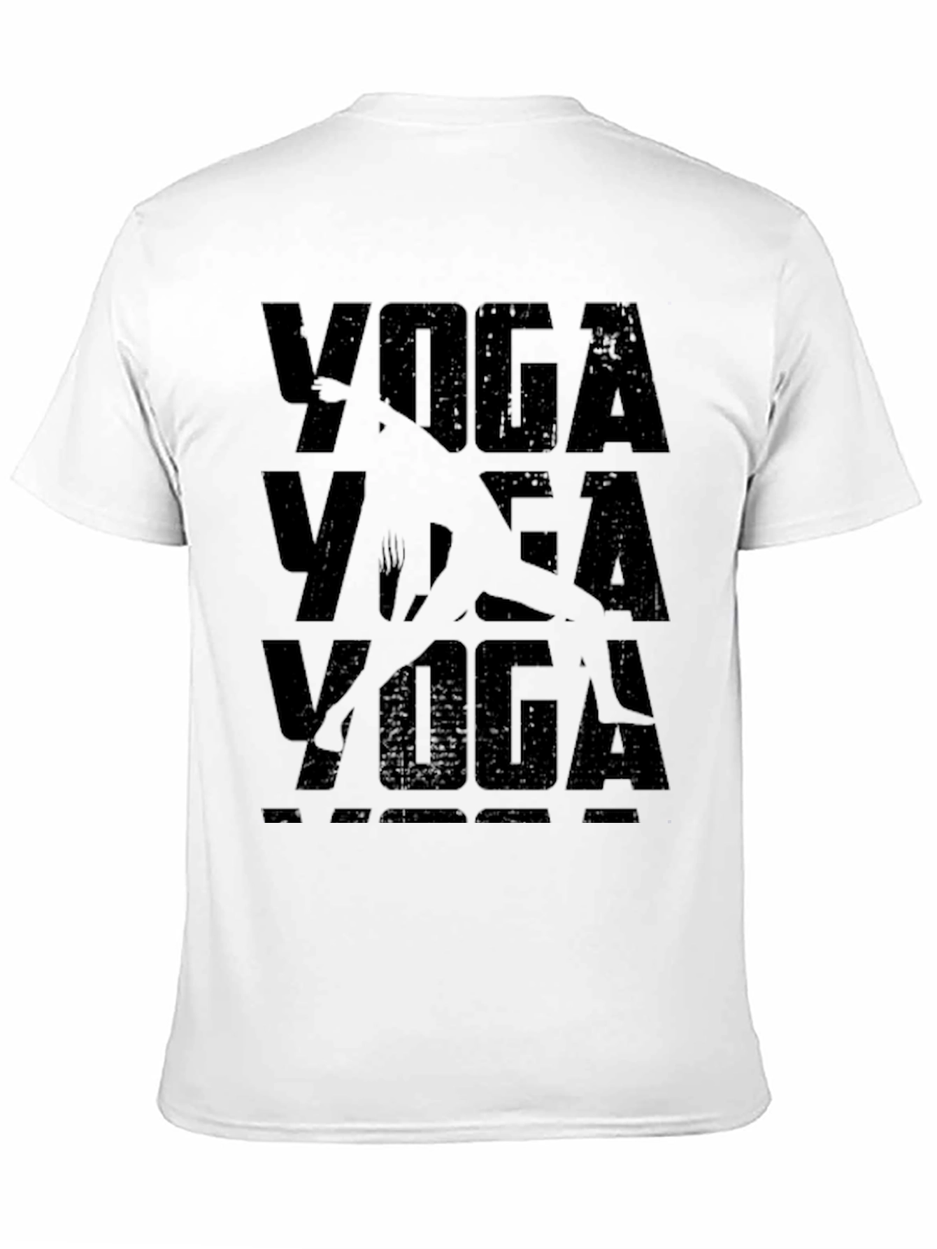 Yoga Pose Graphic T-Shirt - Black Casual Tee