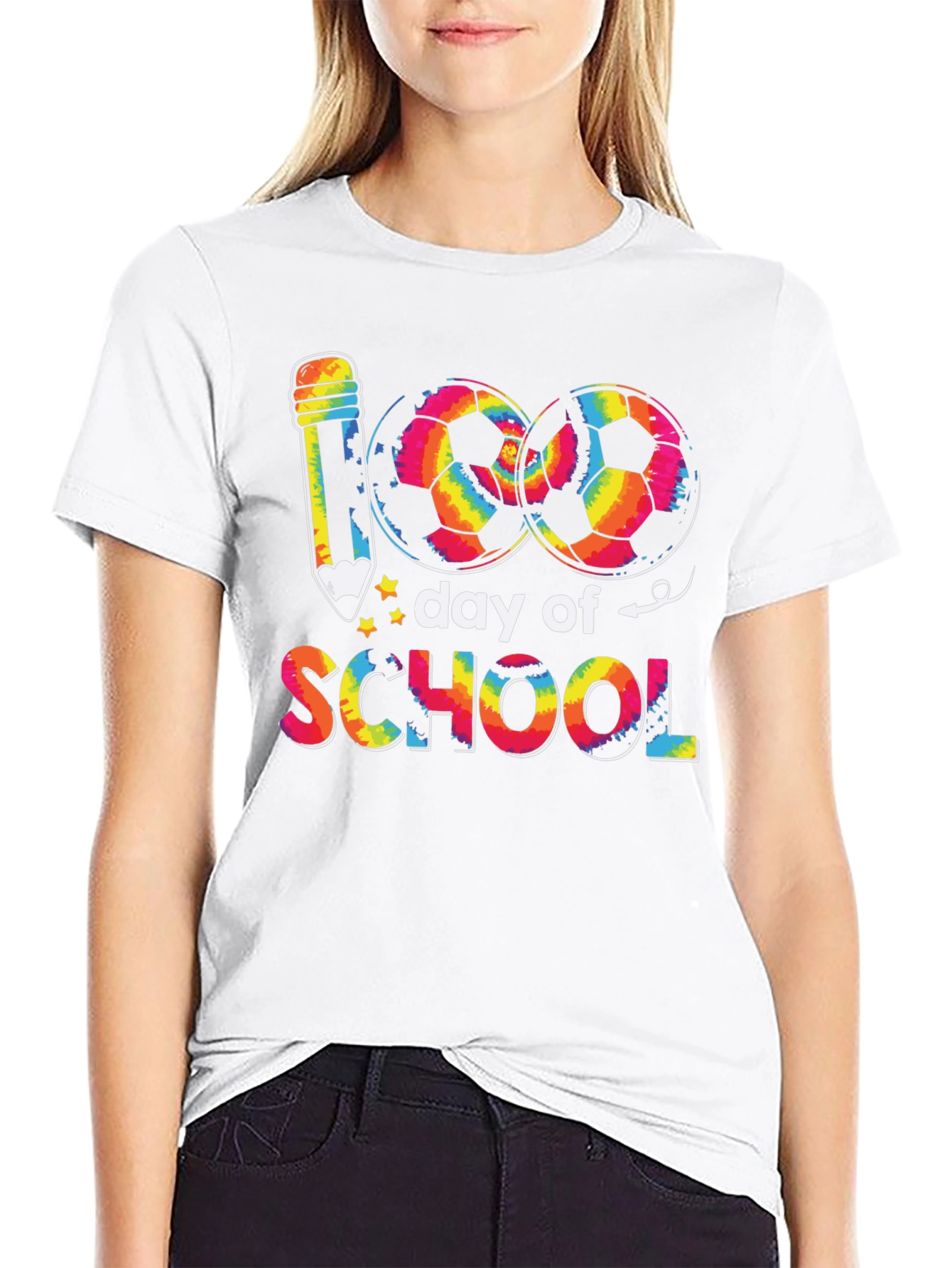 100 Days of School Soccer T-Shirt