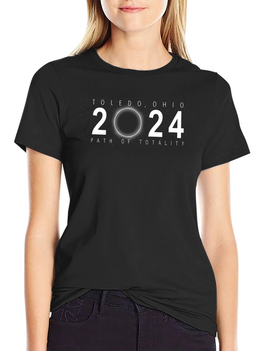 Toledo Ohio Eclipse 2024 Path of Totality T-Shirt