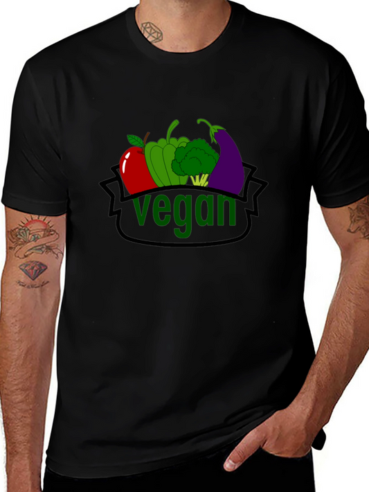 Vegan T-Shirt with Fruit & Vegetable Design
