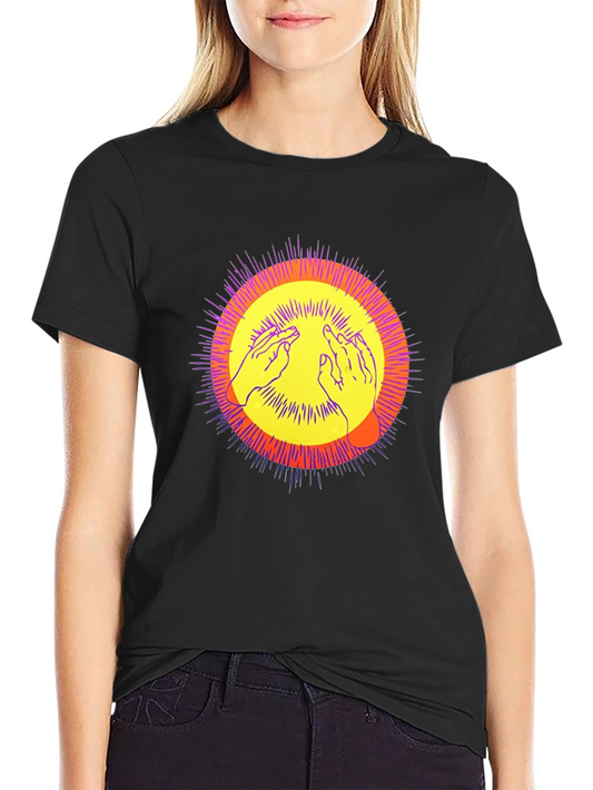 Abstract Hands Graphic Black T-Shirt
