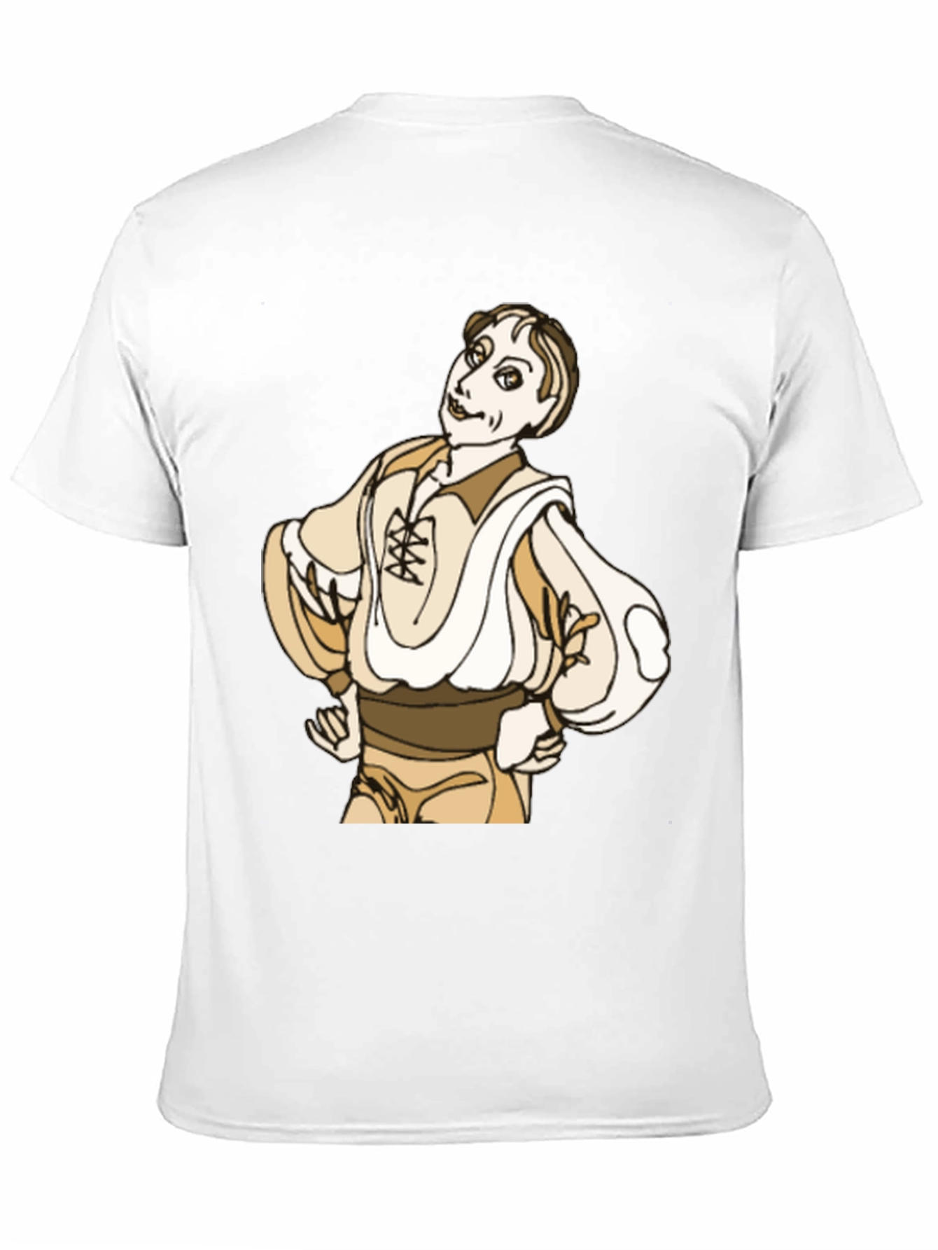 Cartoon Man Graphic Black T-Shirt