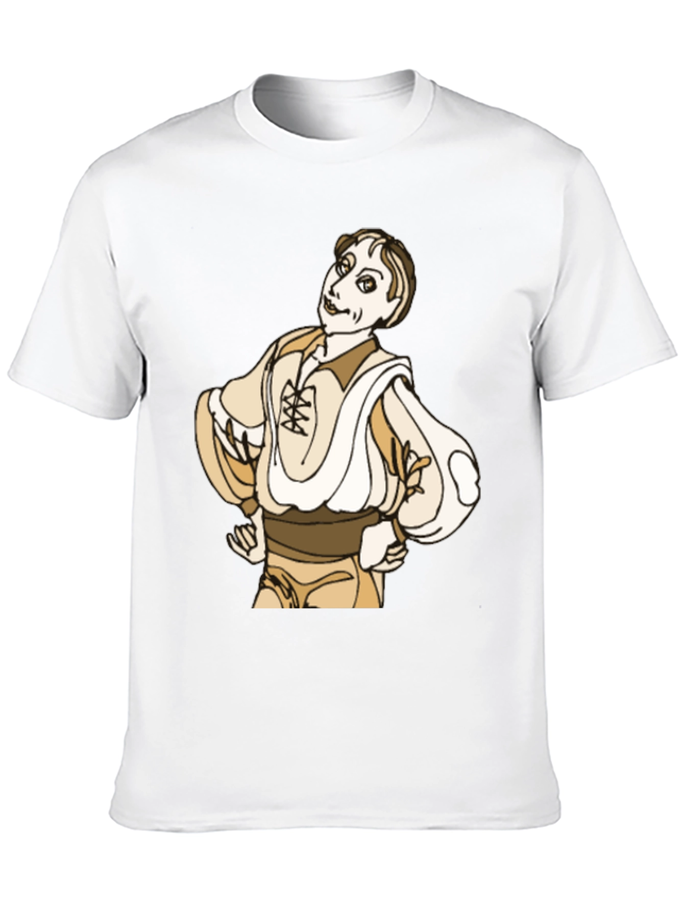 Cartoon Man Graphic Black T-Shirt