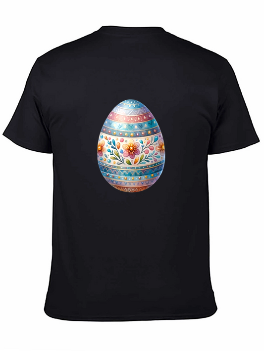 Easter Egg Floral Graphic Tee - Black