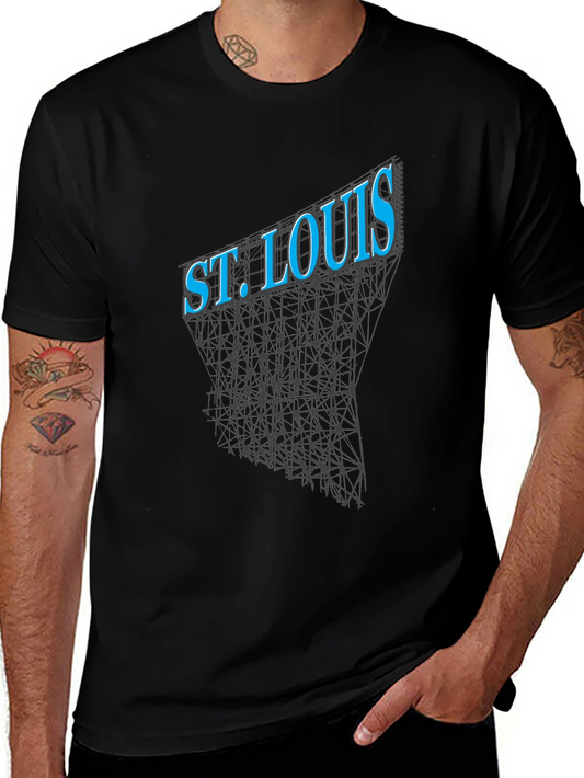 St. Louis Design Black Graphic Tee - Mens