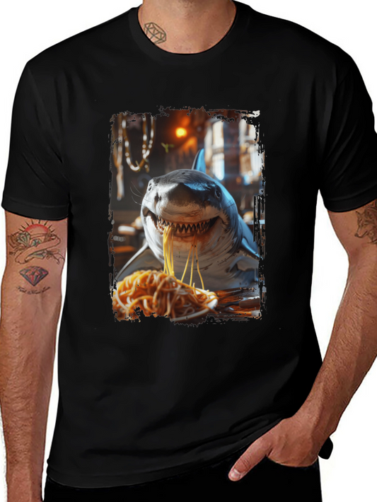 Shark Eating Spaghetti T-Shirt