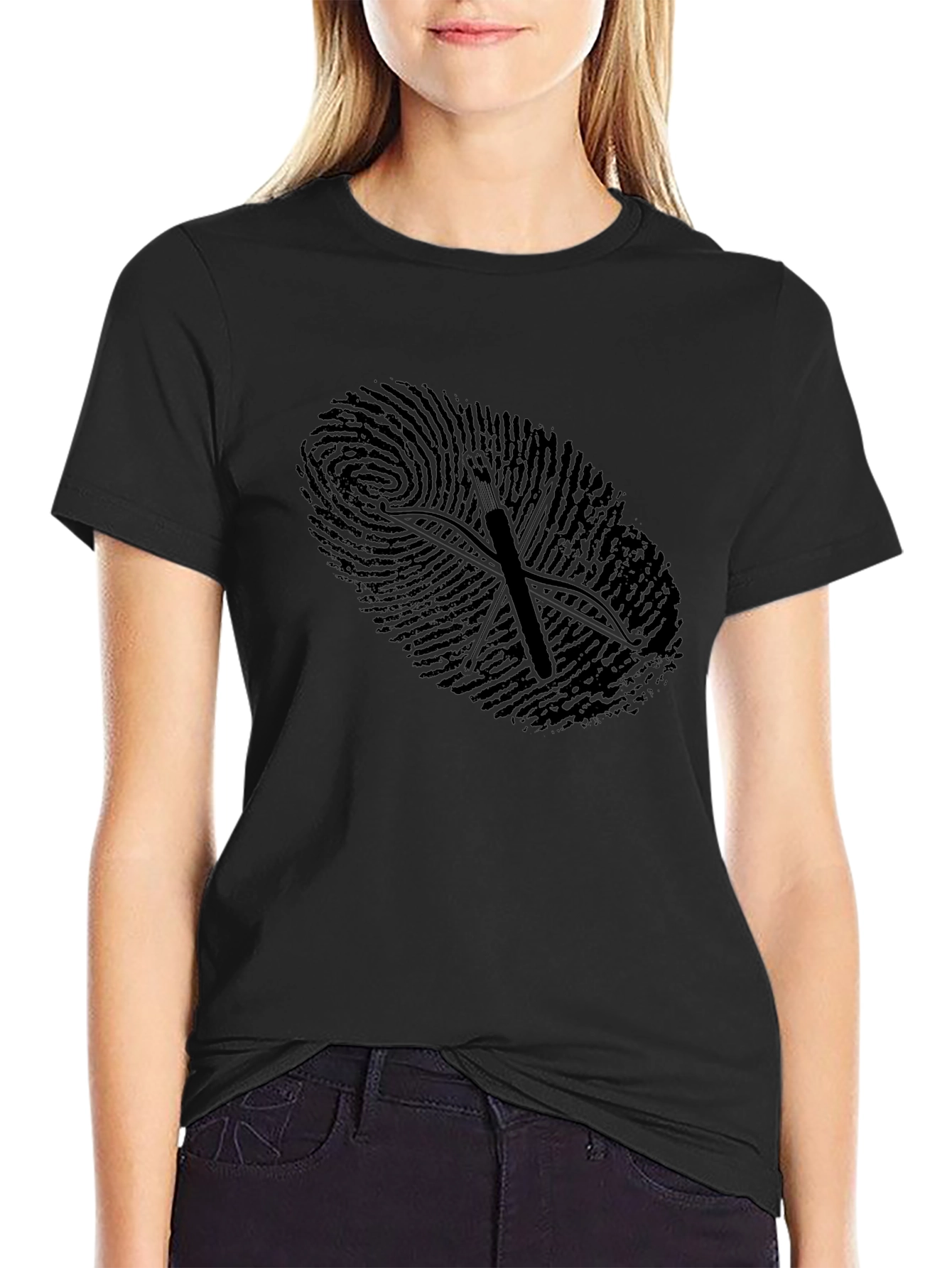Black Fingerprint Archer T-Shirt