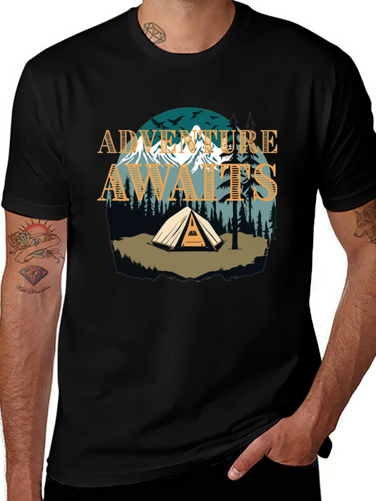 Adventure Awaits Graphic Tee - Camping & Outdoors