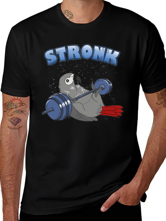 Stronk Parrot T-Shirt - Weightlifting Bird Tee