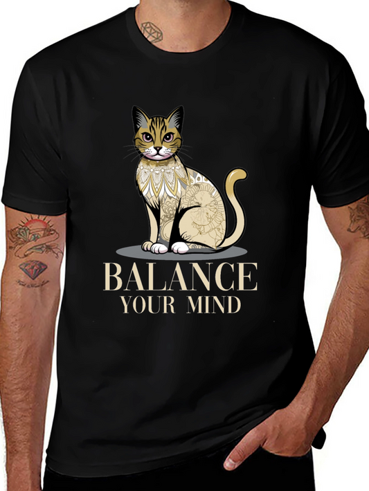 Balance Your Mind Cat Graphic Tee