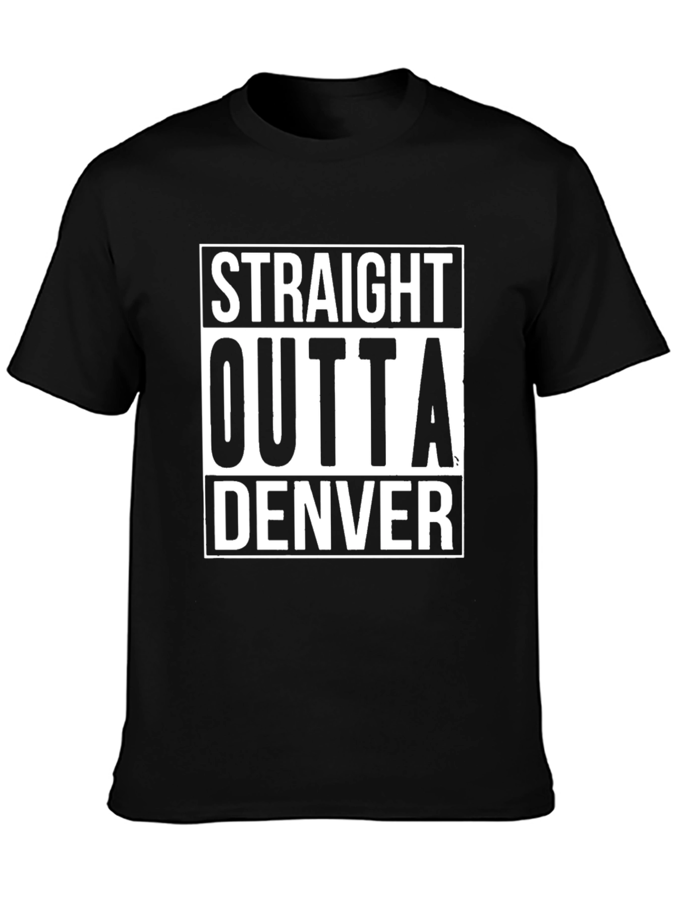 Straight Outta Denver Black T-Shirt