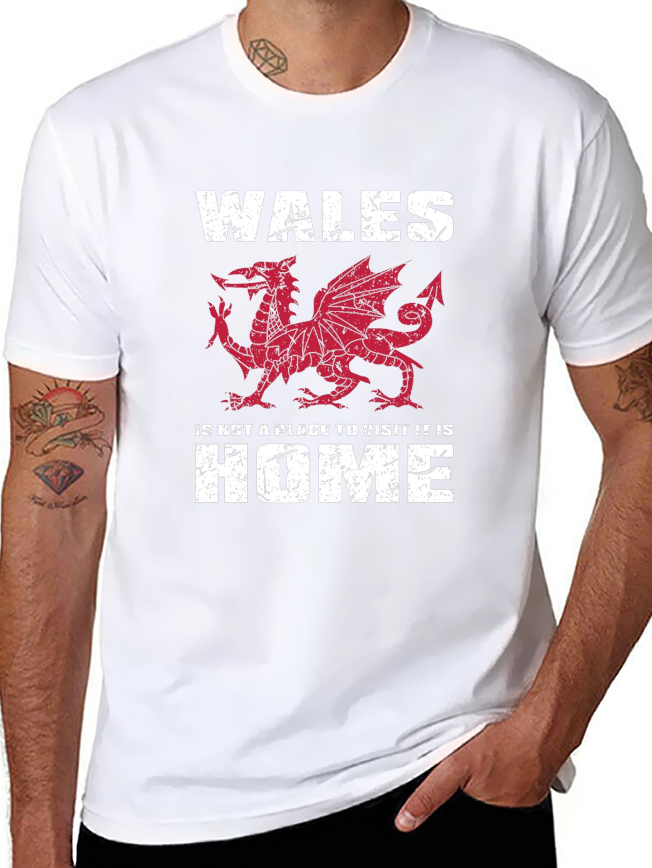 Wales Dragon Graphic T-Shirt - Welsh Pride Tee