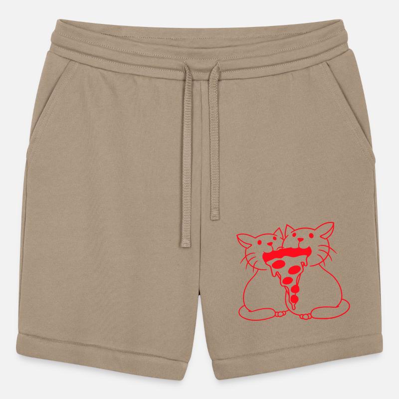 2 Cats Food Salami Pizza Fast Food Fun Hunger Team