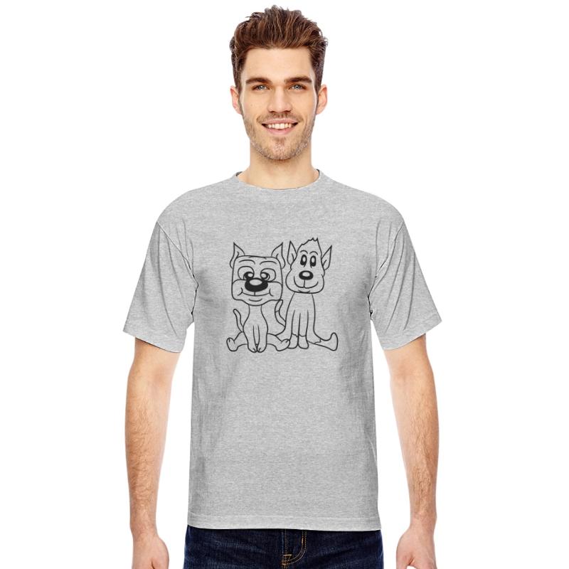 2 Dogs Friends Sitting Cute Two Team Crew Cool Duo